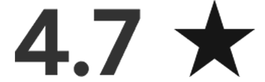 4.7 star average app rating